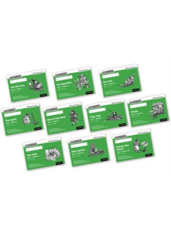 Read Write Inc. Phonics: Green Set 1 Core Black & White Storybooks (Mixed Pack of 10) 
