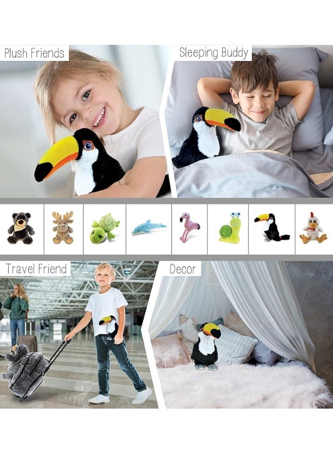 Puzzled DolliBu Toucan Plush - Super Soft Toucan Stuffed Animal, Cute Tropical Rainforest Animals Figures Bird Plush Toy for Boys and Girls, Adorable Toucan Bird Toy for Kids, Teens, and Adults - 8 Inches - Image 4