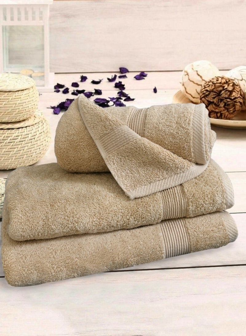 Banotex Banotex bath towels set (Luxe) 3 towels, sizes 50X100 cm 300 g+ 70X140 cm 600 g+ 90X150 cm 810 g100% Egyptian cotton product, high-quality and absorbent combed cotton, suitable for all uses  - Image 1