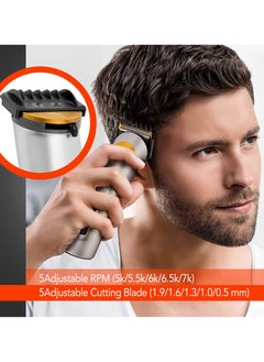 GEEPAS Geepas Professional Digital Hair Clipper GTR56031, Hair Clipper with High Capacity Li Battery and Fast Charging, 5 Adjustable RPM, 5 Adjustable Cutting Blades and 5 Separate Combs, LCD Display  - Image 3