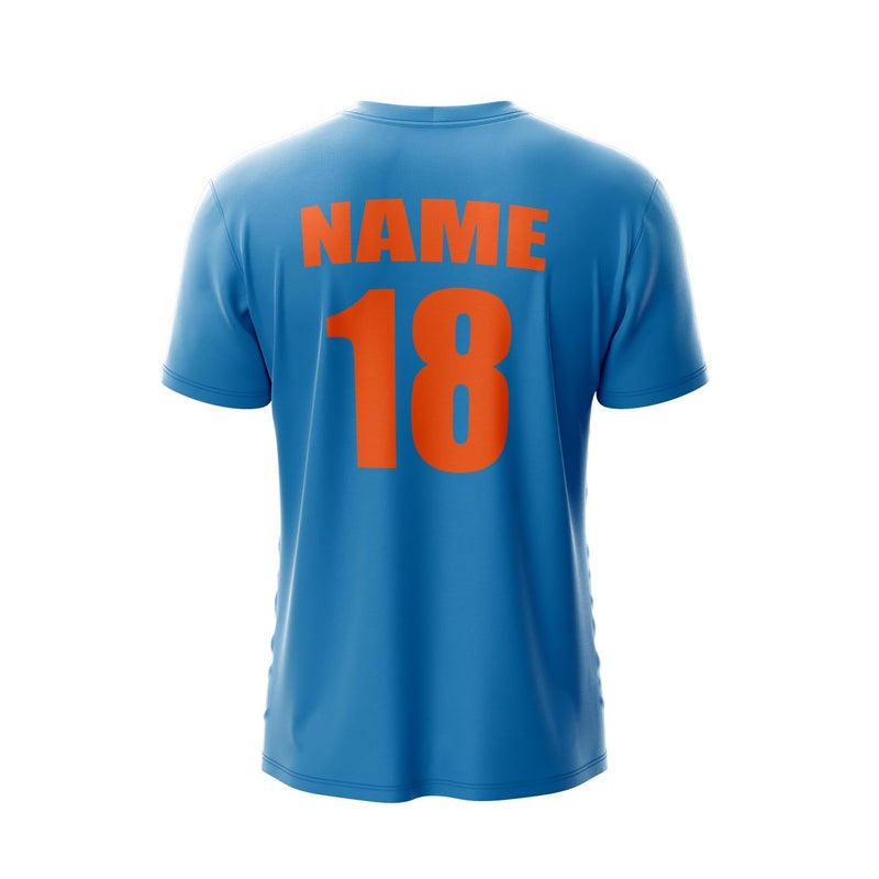 YOURJERSEY قميص كريكيت كأس العالم 2023 ODI الهند - مخصص باسم ورقم مخصص | مقاسات للأطفال والرجال والنساء - Image 2