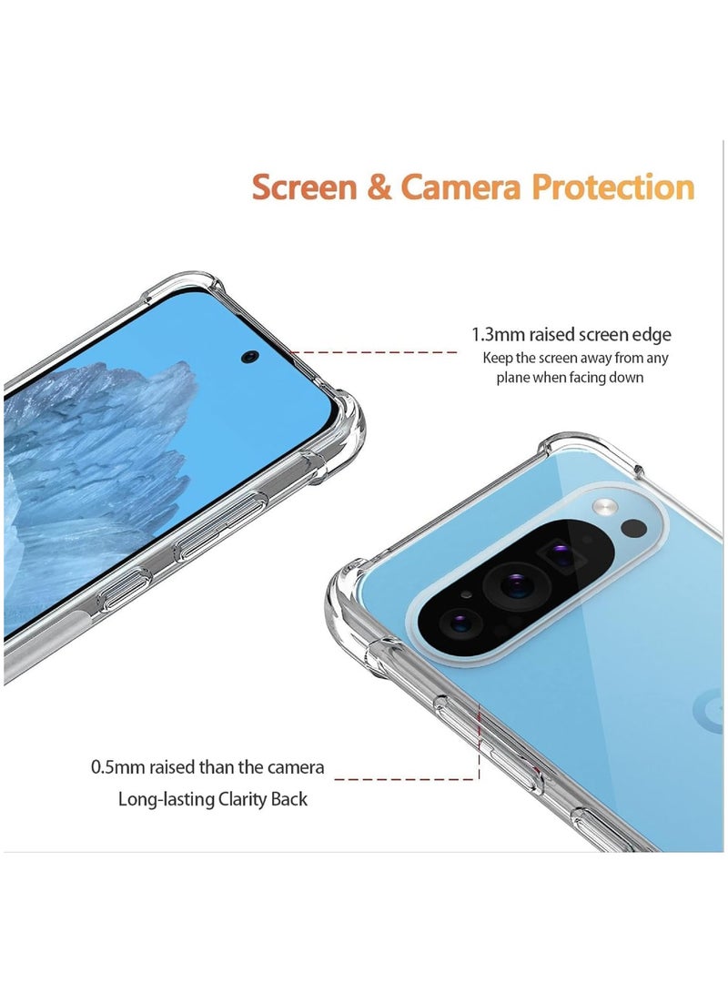 Case for Google Pixel 9 Crystal Clear Silicone Cover Bumper Shockproof Protective Cover with Best Camera Protection Designed for Pixel 9 - Image 2