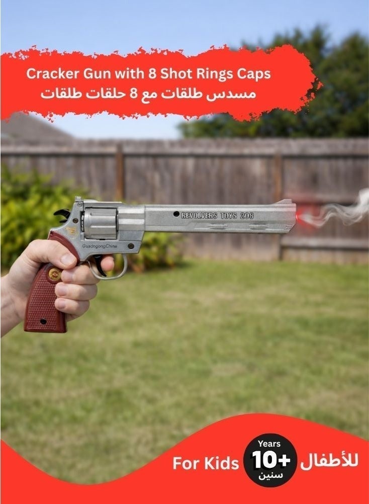 Premium Full Alloy Silver Toy Revolver for Kids – Classic Western Style Pretend Play Gun with Realistic Design - Image 2