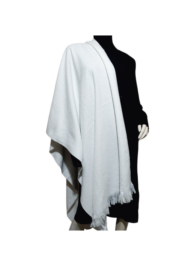 Soft wool shawl, size 200*75 cm, plain pattern - Image 1