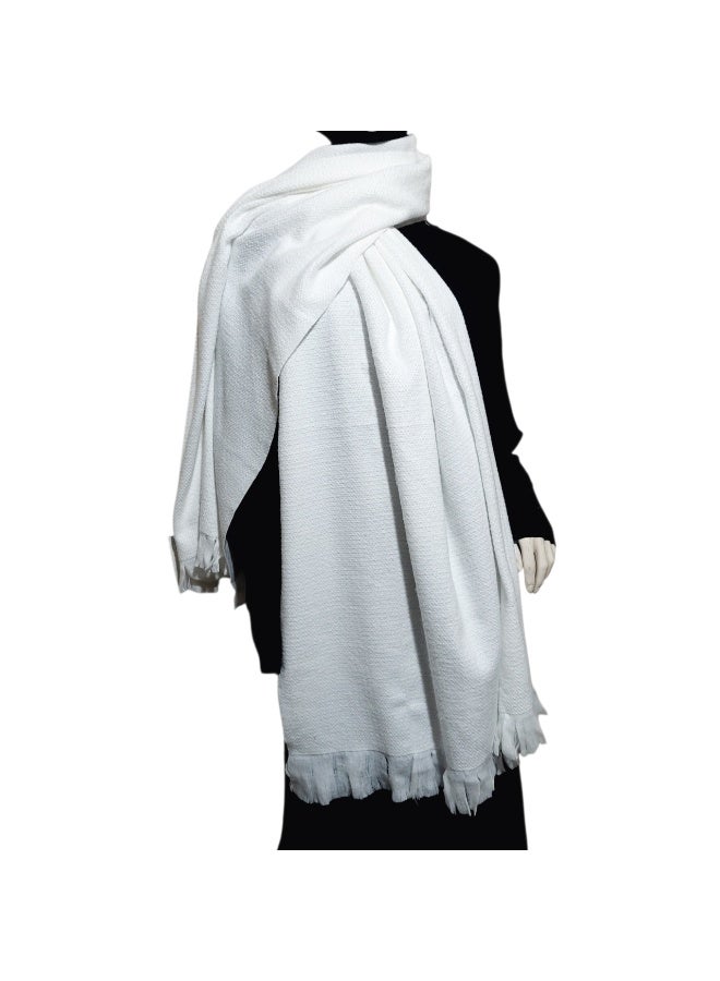 Soft wool shawl, size 200*75 cm, plain pattern - Image 2