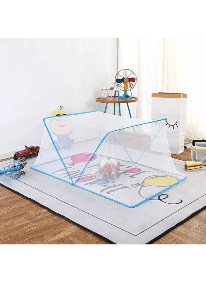 Portable Pop-up Mosquito Net for Bed (190x140 cm) - Foldable Insect Tent with Bottom - Breathable Netting for Indoor & Outdoor Use - Large Size Bed Canopy - Image 3