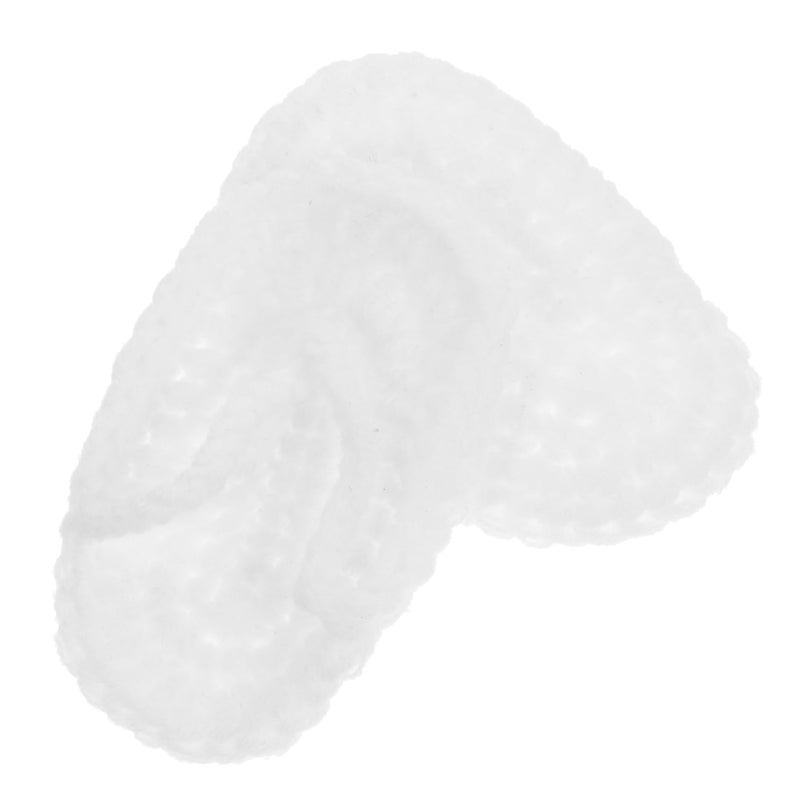 White Knitted Newborn Baby Slippers Booties Photography Photo Props 1 Pair - Image 2
