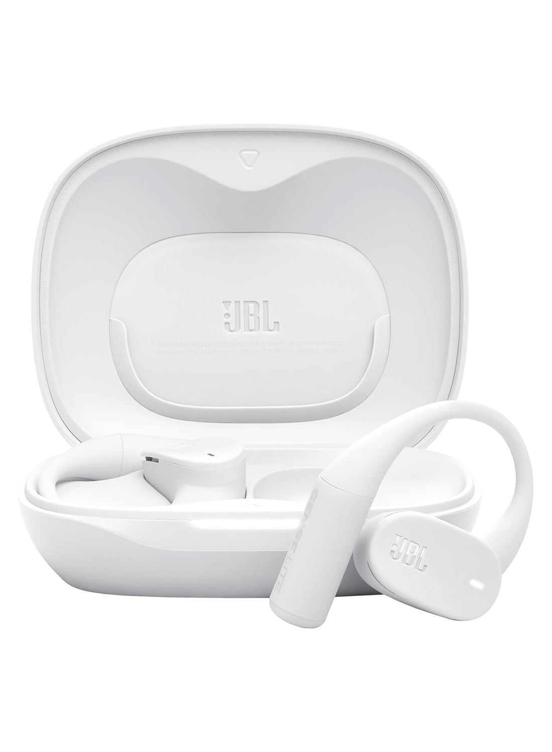 JBL Sense Lite Wireless Earbuds with Open Design and Ear Hook, JBL OpenSound Air Conduction Technology, 32 Hours Operation, Water & Dust Resistant IP54, White white