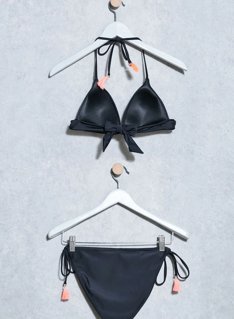 SOUTH BEACH Aztec Trim Triangle Bikini Set