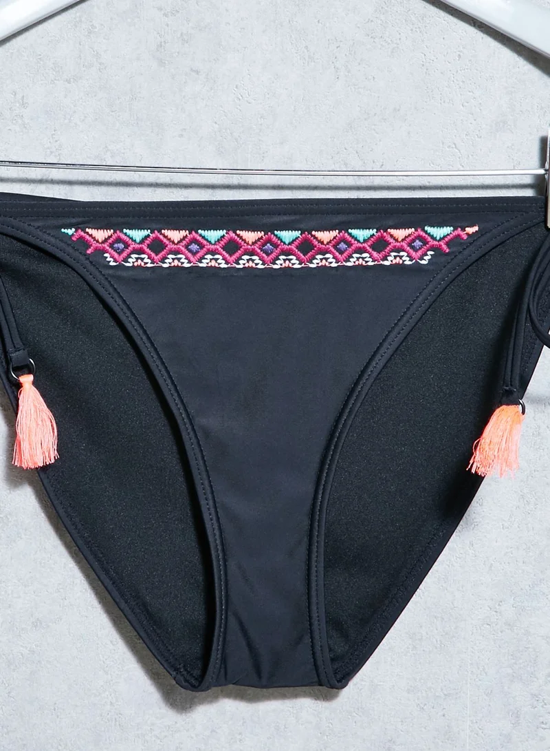 SOUTH BEACH Aztec Trim Triangle Bikini Set