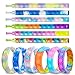 IERKEIE 12 Pcs Pop Bracelet Bubble Fidget Sensory Toys for Party Favors Pop Keychain Bulk for Classroom Prizes Easter Egg Basket Stuffers Christmas Valentine Gifts for Kids Students - Image 2