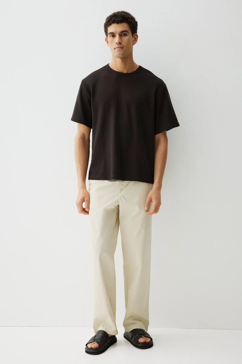 H&M Regular Fit Waffled T-shirt