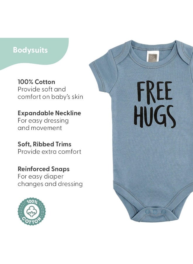 The Peanut Shell The Peanutshell Newborn Essentials Layette Gift Set for Baby Boys or Girls, Blue - Image 2