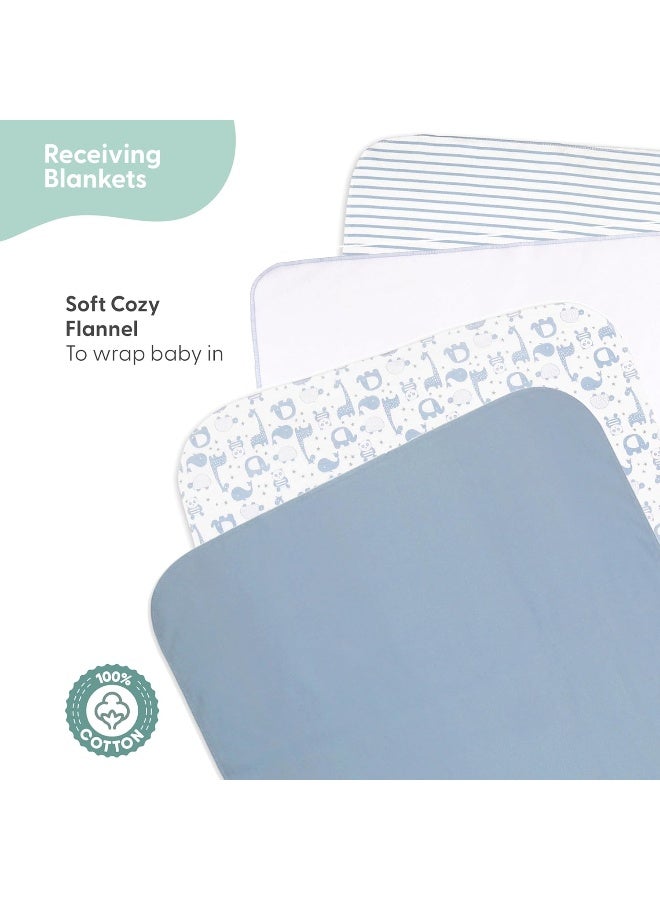 The Peanut Shell The Peanutshell Newborn Essentials Layette Gift Set for Baby Boys or Girls, Blue - Image 5