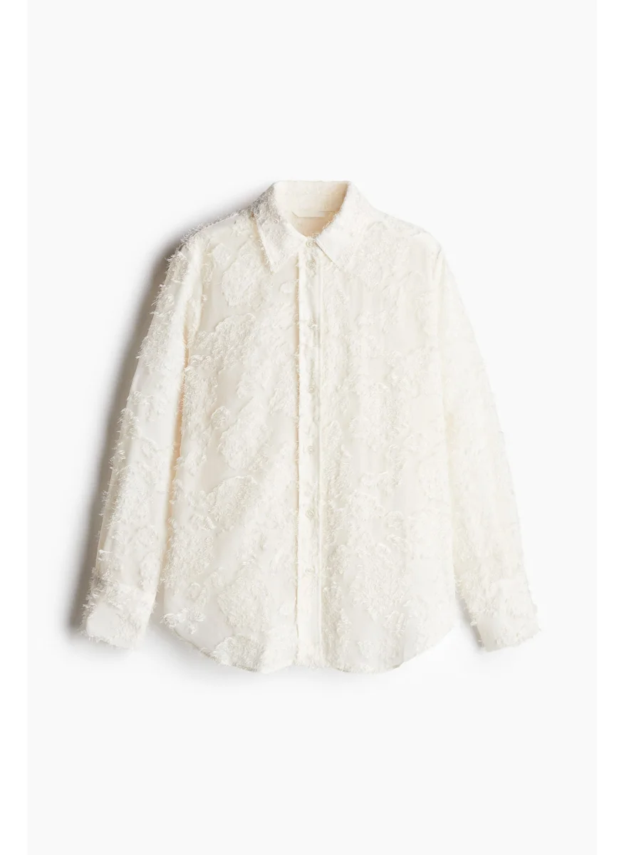 H&M Textured-Weave Shirt