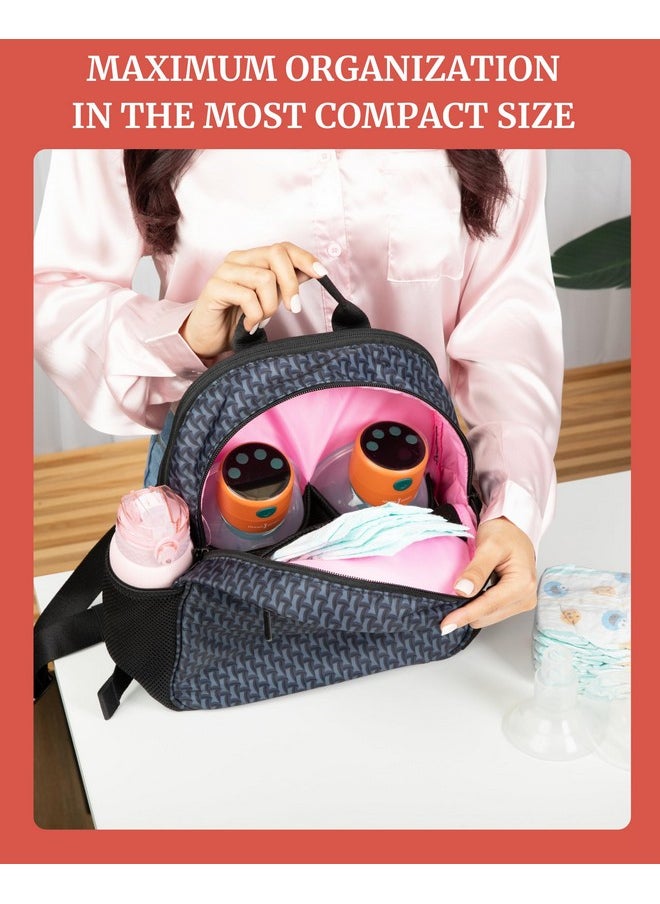 Idaho Jones Small Diaper Bag, Mini Diaper Backpack - Spacious And Sleek - Stroller Straps And Changing Mat Included - Claremont  - Image 3