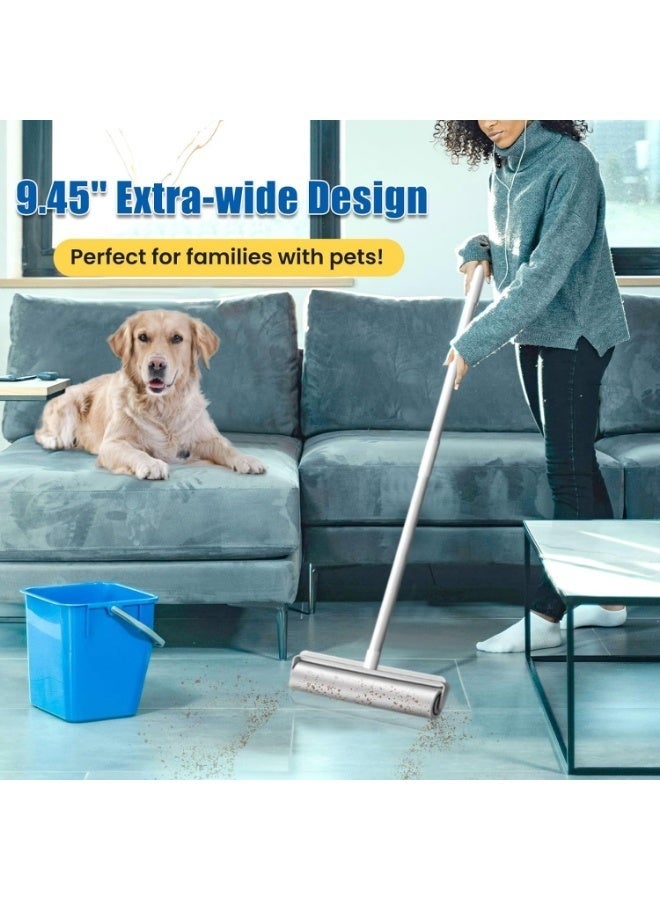 Arabest Adjustable Length Lint Rollers with 3 Refill Rolls, Portable Pet Hair Extra Sticky Floor with Long Handle,Multi-Purpose Carpet Cleaner for Cat Dog,9.45 in Super Sticky Lint Rollers for Pets,for Cleaning Carpet,Floor,Couch (180 Sheets ) - Image 4