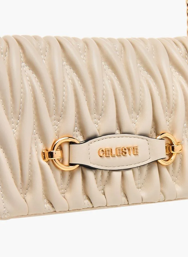 سيليست حقيبة كروس بودي مبطنة بحزام سلسلة