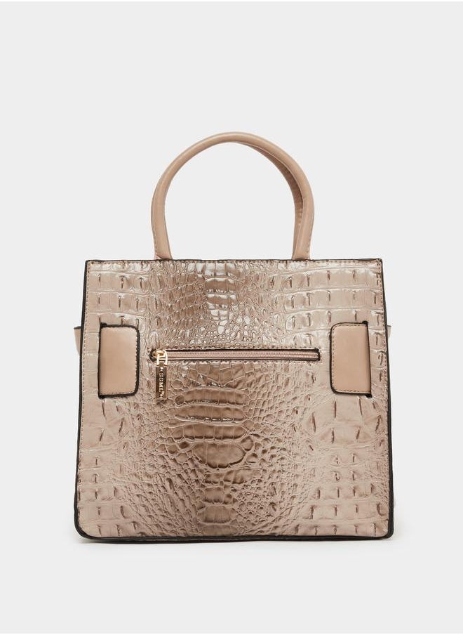 Styli Styli Snake Skin Belted Handbag with Adjustable Strap  - Image 2