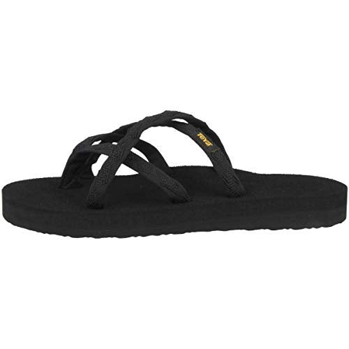 Teva womens Olowahu Sandal, Black on Black, 8 US - Image 1