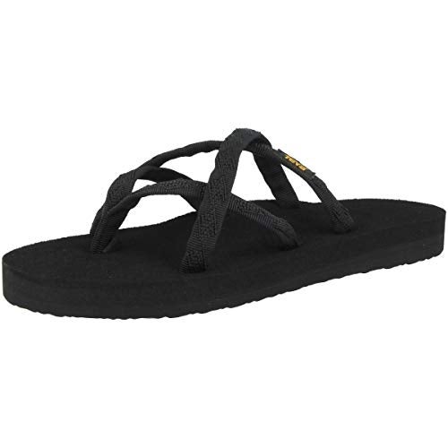 Teva womens Olowahu Sandal, Black on Black, 8 US - Image 4