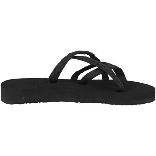 Teva womens Olowahu Sandal, Black on Black, 8 US - Image 3