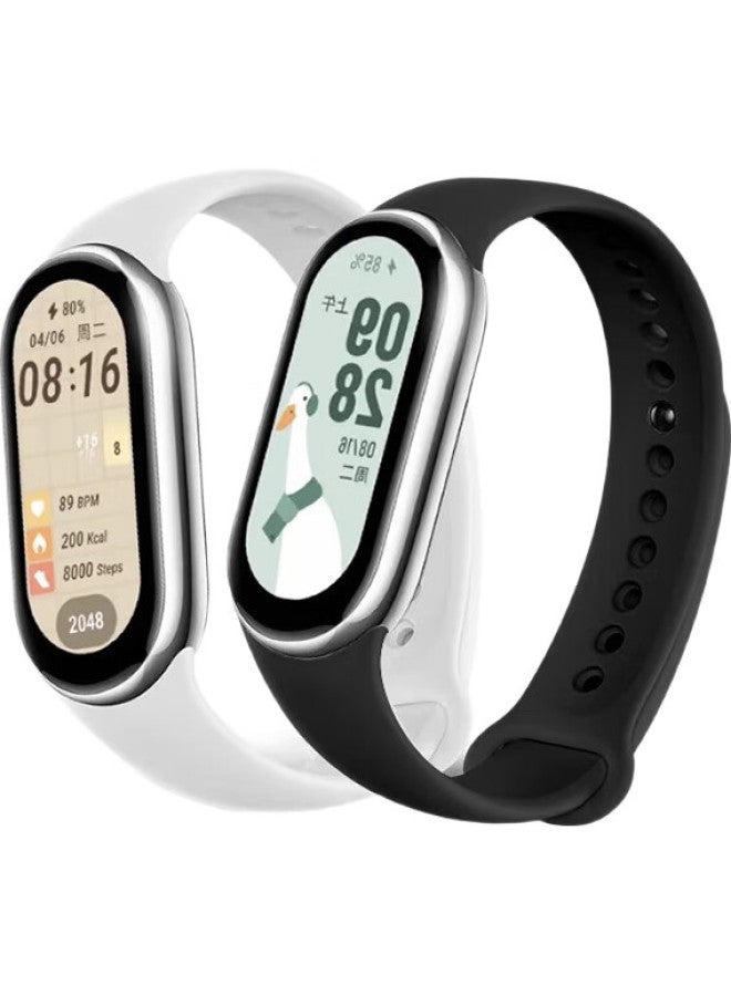 Bkayp Compatible Silicone Strap For Xiaomi Band 9/8/Nfc Version, Casual Sports Waterproof Metal Buckle, High-End Breathable, Suitable For Men And Women, Compatible With Xiaomi Band 8/9 [Official Black] - Image 3