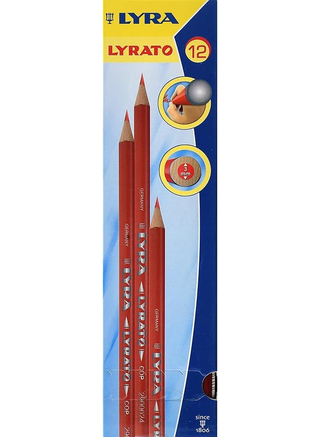 ليرا 2900024 أقلام تلوين 12 علبة أحمر - Image 1