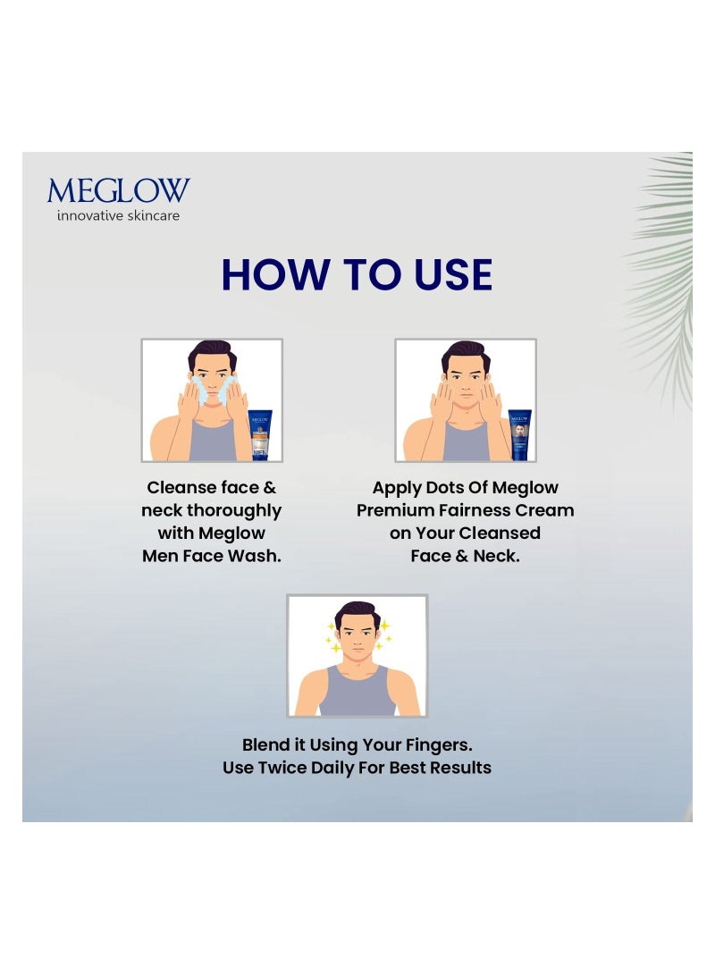 MEGLOW SPF 15 Fairness Cream For Men 50gm With Brightening Essence Technology Mild Fragrance Pack of 2 - Image 5