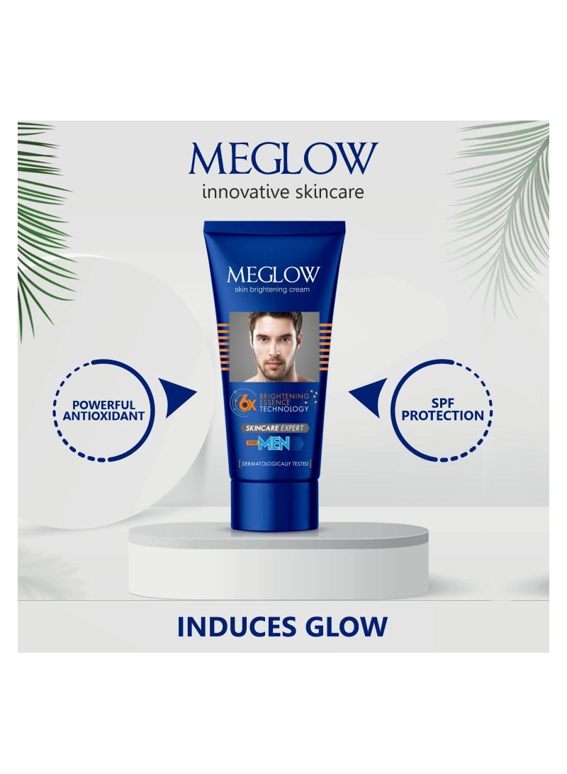 MEGLOW SPF 15 Fairness Cream For Men 50gm With Brightening Essence Technology Mild Fragrance Pack of 2 - Image 2