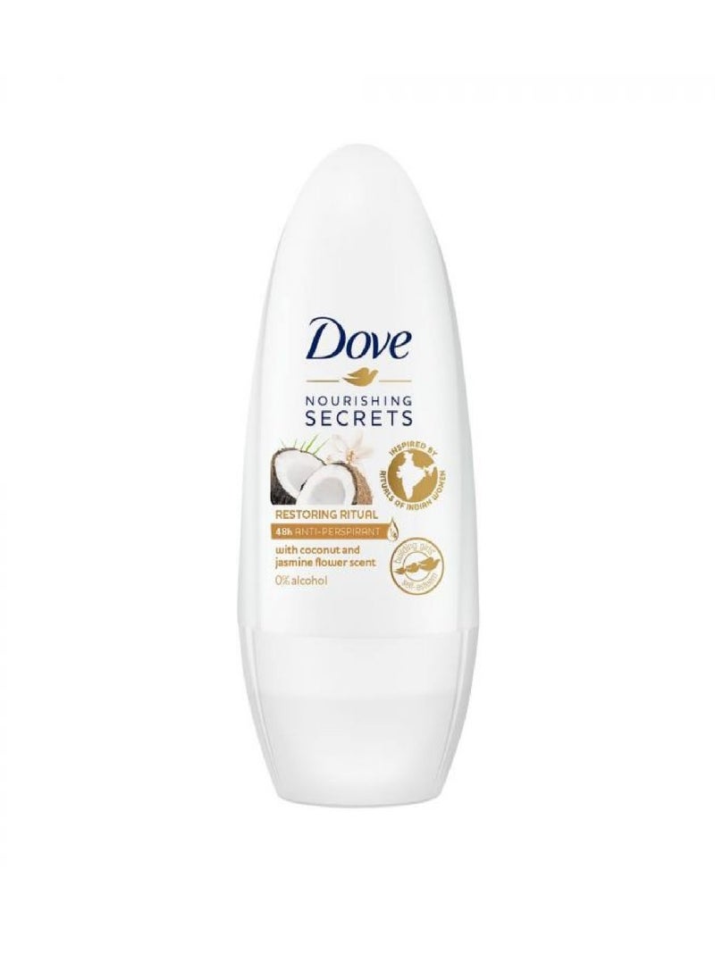 Dove - Dove Antiperspirant Roll-On Coconut And Jasmine, 50ml - Image 1