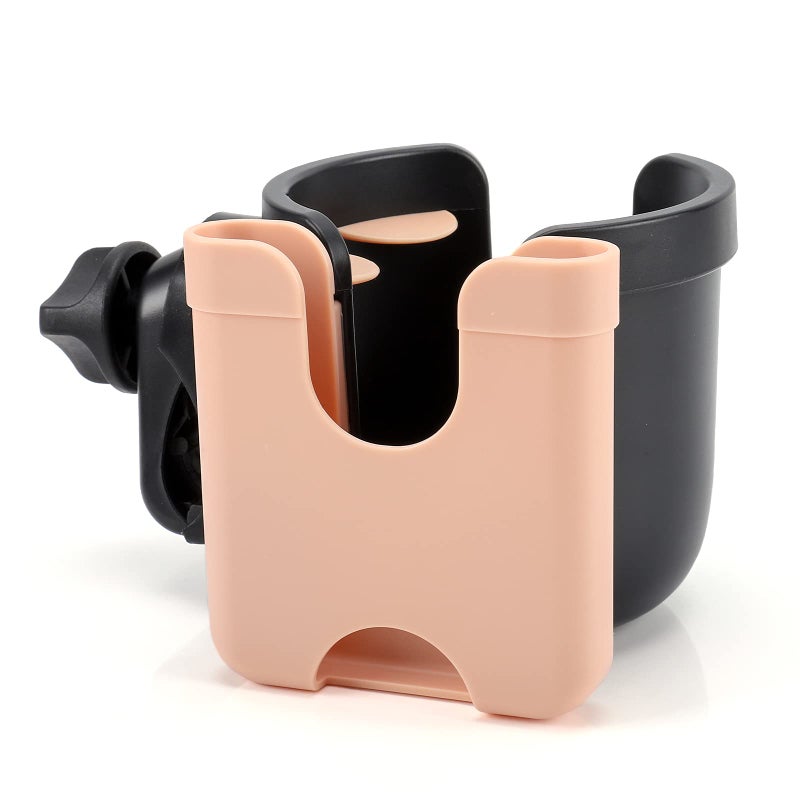 Accmor 2-in-1 Universal Cup Holder with Phone Holder, Stroller Cup Holders, Drinks Bottle Cage for Strollers, Wheelchairs, Walkers, Bicycles, Scooters ï»¿ - Image 1
