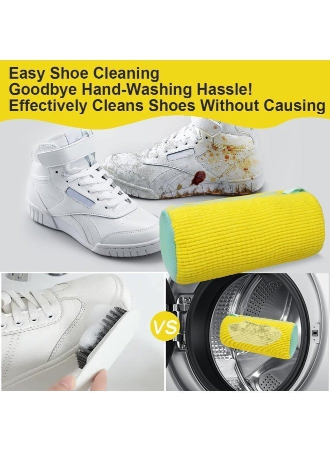 Sports Shoe Washing Bag, Protective Mesh Laundry Pouch with Fluffy Interior and Zipper, 3 Colors Shipped Randomly - Image 2