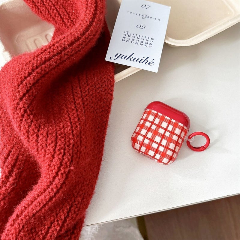 “Red Plaid Drop Proof Case for AirPods 3 Protective Cover” - Image 5