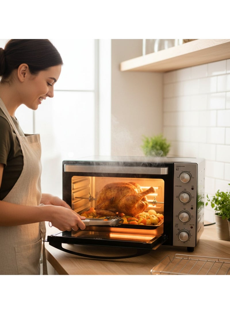 أريون اريون فرن الكهربائي 50 لتر بخاصية الحمل الحراري (2000 واط) | باب زجاجي مزدوج، وشواية دوارة ومناطق تسخين مزدوجة | AR-5200 PDG - Image 4