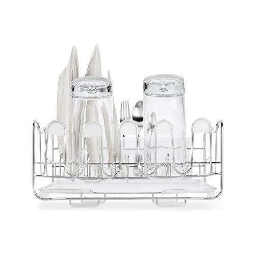 Polder Advantage 3-Piece Stainless Steel Dish Rack, Kitchen Organization and Storage, Dish Drying Rack for Kitchen Counter, 20.3" x 13.8" x 6.3" - Image 3