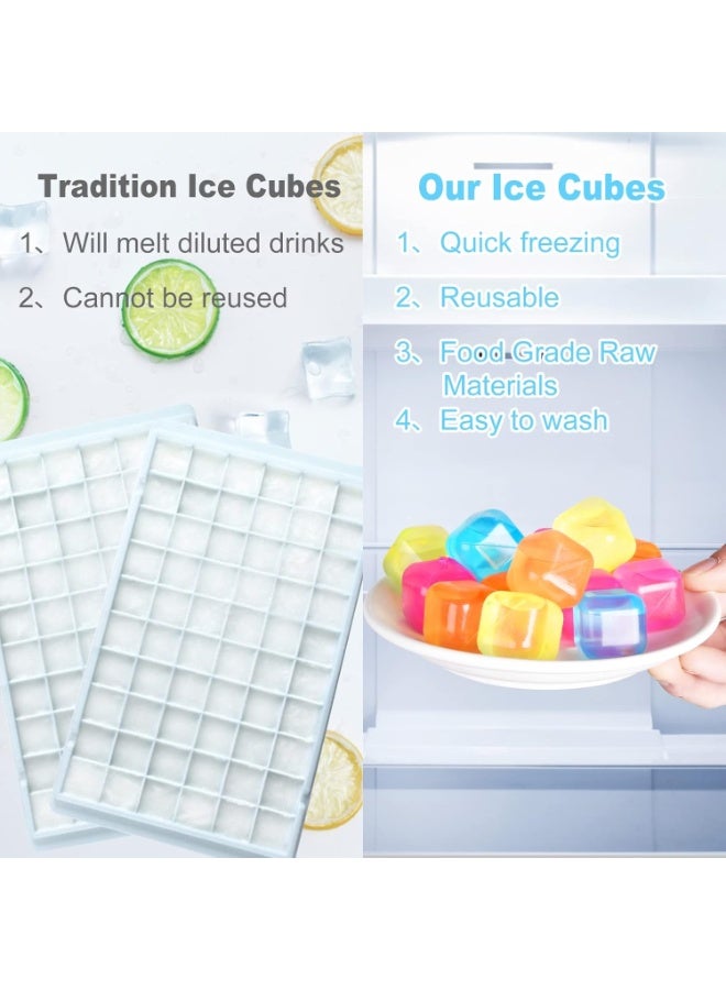 10 PCS Reusable Plastic Ice Cubes – BPA-Free Refreezable Non-Melting Ice Cubes for Drinks, Juice, Coffee & Cocktails – Multi-Color Fake Ice Cubes to Keep Beverages Cold Longer Without Water Dilution – Perfect for Home Parties, Travel Coolers & Daily Use - Image 3