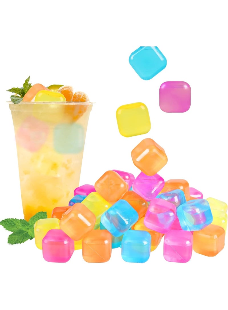 10 PCS Reusable Plastic Ice Cubes – BPA-Free Refreezable Non-Melting Ice Cubes for Drinks, Juice, Coffee & Cocktails – Multi-Color Fake Ice Cubes to Keep Beverages Cold Longer Without Water Dilution – Perfect for Home Parties, Travel Coolers & Daily Use - Image 1
