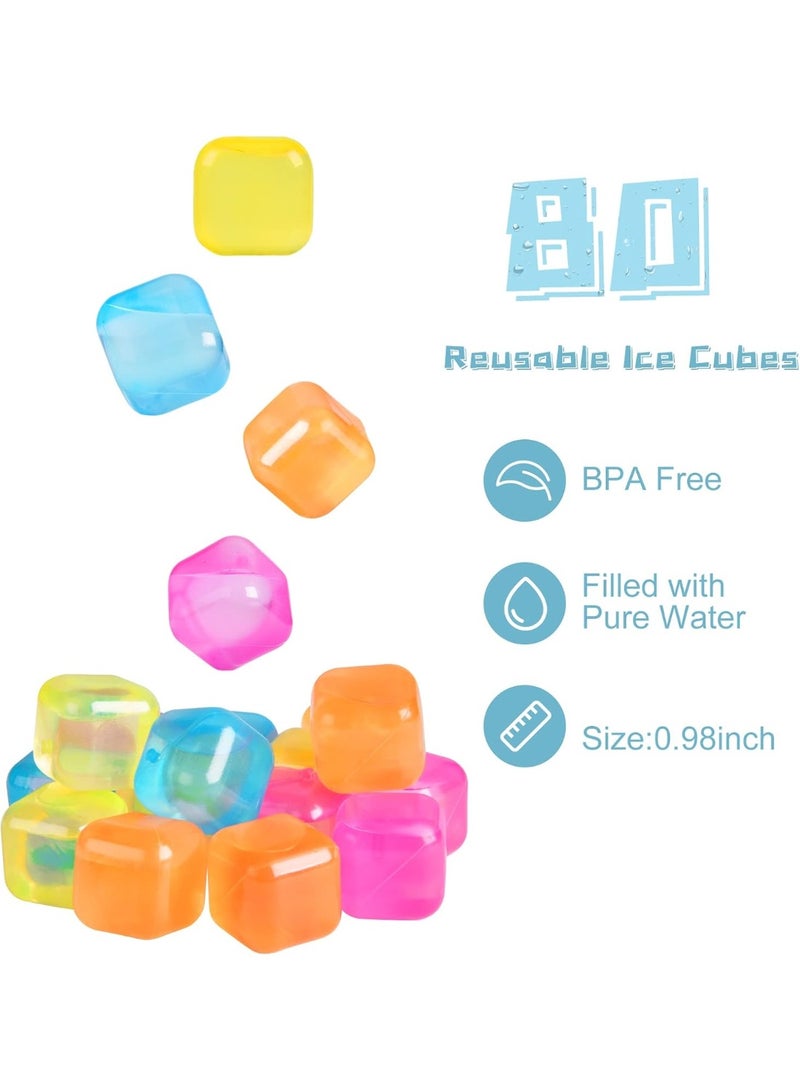 10 PCS Reusable Plastic Ice Cubes – BPA-Free Refreezable Non-Melting Ice Cubes for Drinks, Juice, Coffee & Cocktails – Multi-Color Fake Ice Cubes to Keep Beverages Cold Longer Without Water Dilution – Perfect for Home Parties, Travel Coolers & Daily Use - Image 4