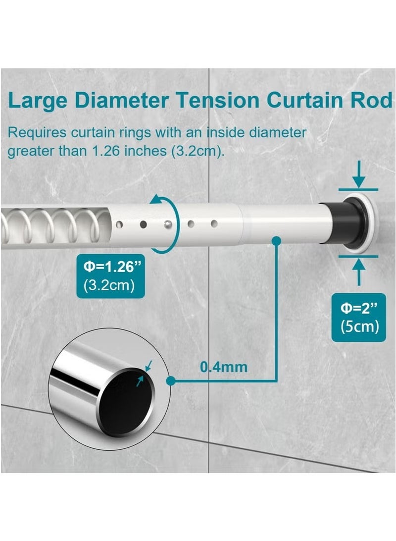يوڠام قضبان ستارة دش قابلة للتعديل، قابلة للاستخدام كفاصل غرف، مضادة للصدأ، قضبان نابضة قابلة للتعديل للنوافذ، الحمامات، الشرفات، غرف التخزين، وغرف الغسيل، غير قابلة للانزلاق، لا تحتاج للحفر، سهلة التركيب - Image 3