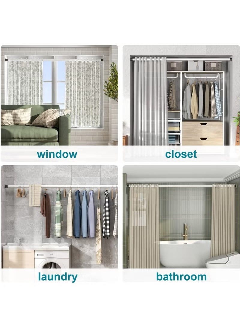 يوڠام قضبان ستارة دش قابلة للتعديل، قابلة للاستخدام كفاصل غرف، مضادة للصدأ، قضبان نابضة قابلة للتعديل للنوافذ، الحمامات، الشرفات، غرف التخزين، وغرف الغسيل، غير قابلة للانزلاق، لا تحتاج للحفر، سهلة التركيب - Image 5