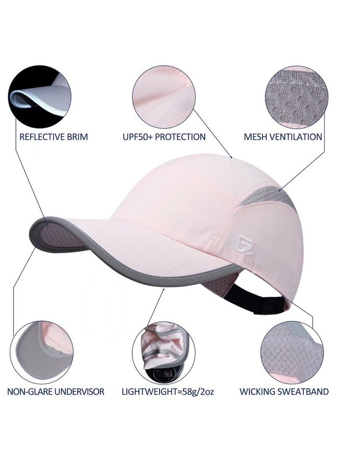 GADIEMKENSD - Womens Hats Baseball Cap Upf 50+ Sun Quick Dry Lightweight Breathable Trucker Hat Outdoor Hiking Fishing Run Golf Sports A Dad Mesh Hats Reflective Running Hat Ponytail For Women Pink Xl - Image 1