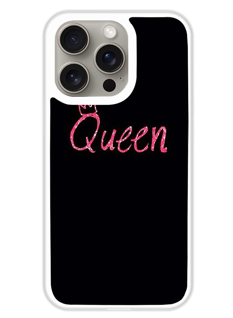 Theodor Protective Case Cover For APPLE IPHONE 15 Pro Queen  (White Bumper) - Image 1