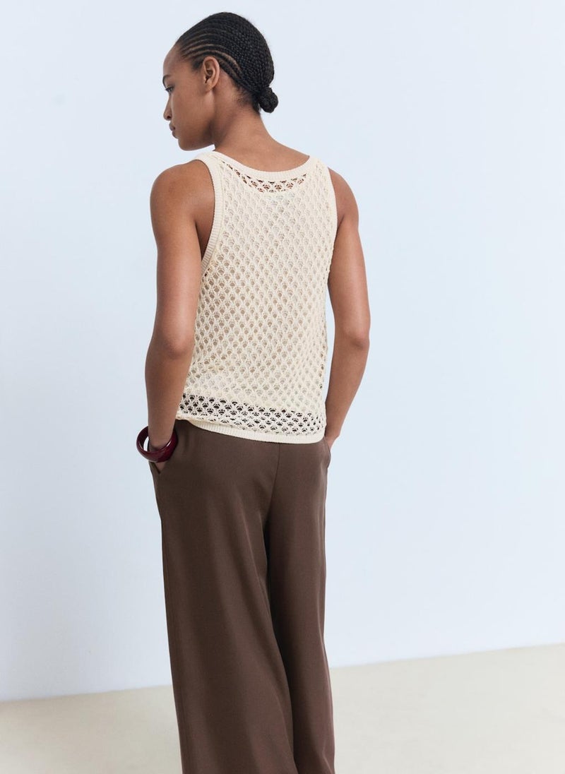 MANGO Straps Crochet Top  - Image 2