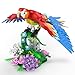 Vziimo Parrot Floral Building Set MOC Flower and Parrot Collectible Table Art Kit Creator 2 in 1 Animals Bird Ideas Gifts Toys for Adults and Teens Age 14 1176 PCS - Image 3