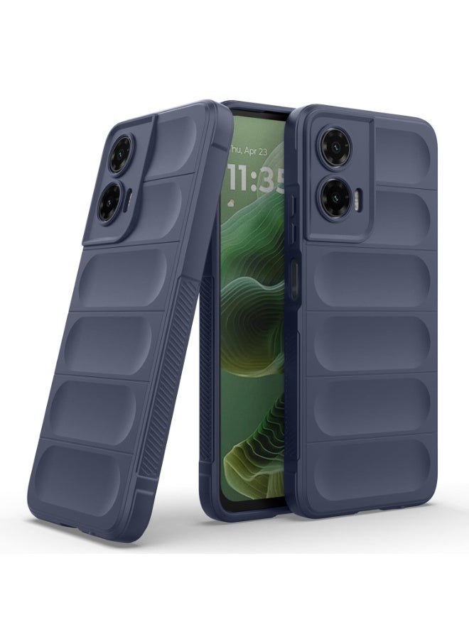 Premium Protection Back Silicone Case Compatible with Motorola Moto G35 5G Magic Shield Shockproof Case with Camera Protection (Blue)  - Image 1