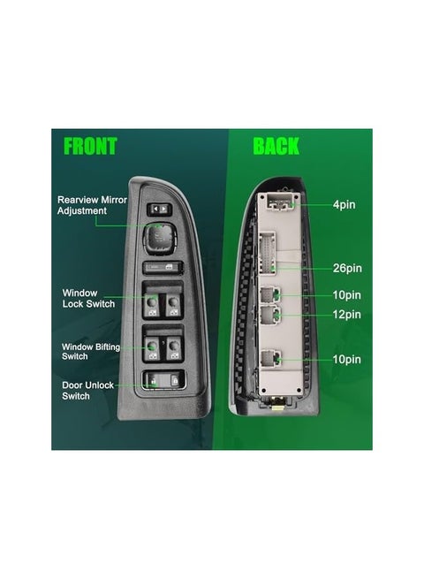 15883319 Master Power Window Switch With Folding Mirror For Hummer H2 Chevrolet Suburban GMC Yukon Sierra 2003 2004 2005 2006 - 34