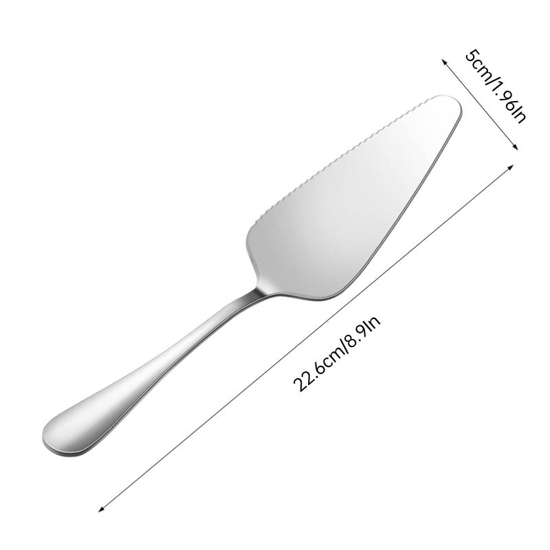 tiokin Cake Pie Servers Set,Stainless Steel Pizza Cake Slicer Server,Cake Cutter with Serrated Edges for Kitchens Restaurants Brithday Parties Set of 6 - Image 2