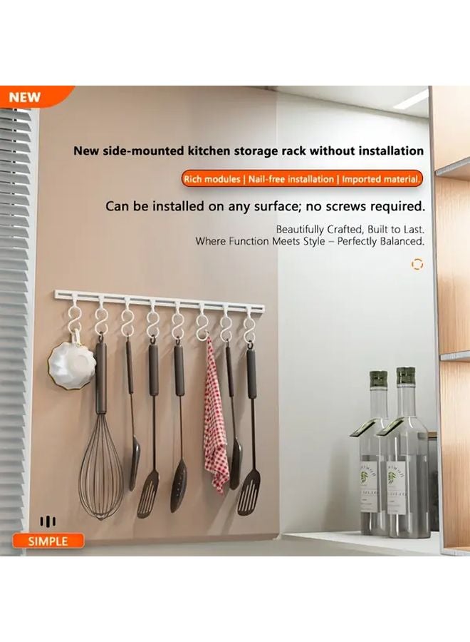 15.75 بوصة خطافات مسار منزلق لاصقة بدون حفر منظف باب الخزانة الثقيل - Image 2