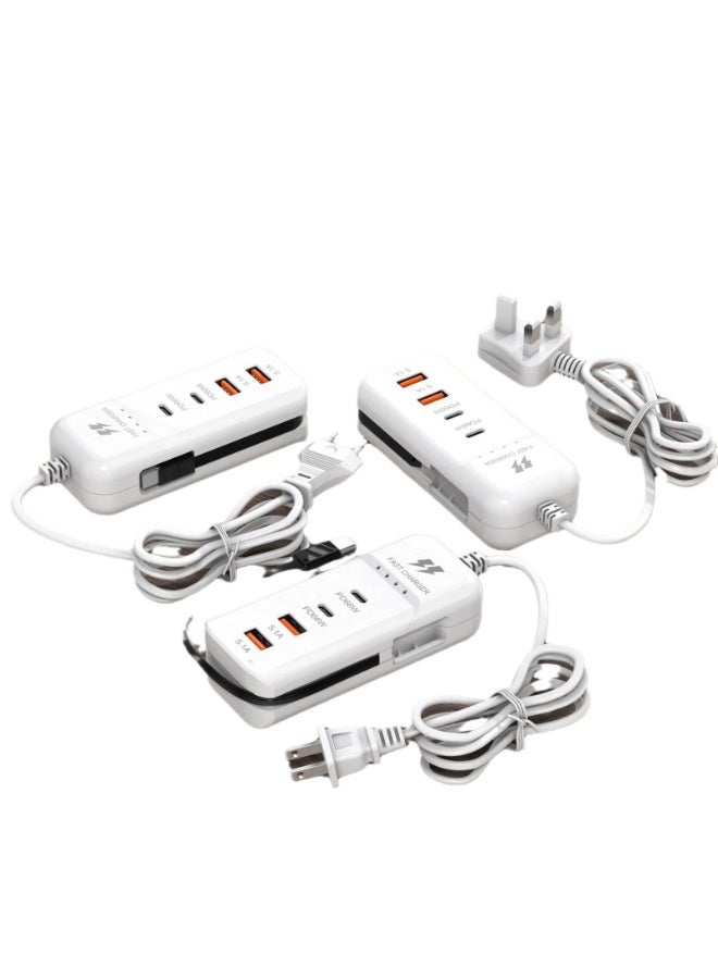 GALUIN New model mobile phone charger with 2 USB ports and 2 Type-C ports for multi-port fast charging, universal socket extension cord - Image 2